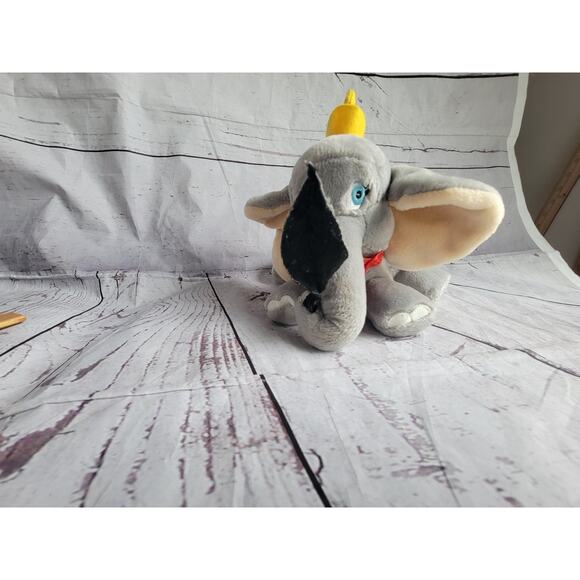 Walt Disney World Dumbo the Flying Elephant Stuffed Animal Plush w/ Feather 8in - Picture 2 of 9